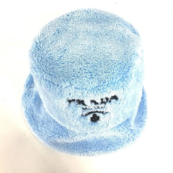PRADA 1HC137 fur logo Bucket hat pile hat polyester blue/Black main image 10
